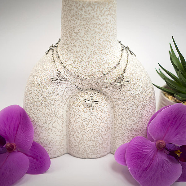 Bruno Double Dragonfly anklet chain.