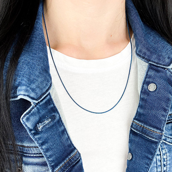 Bruno Thin Lanko Chain 50/0.125 cm Blue.