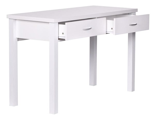 Písací stôl BRÜXXI Sam so zásuvkami 120 cm, biely ...