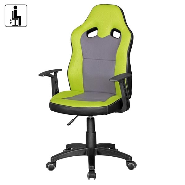 Detská stolička k písaciemu stolu BRÜXXI Speedy, syntetická koža, zelená Vlastnosti/technológia
