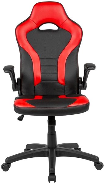 Gamer szék BRÜXXI Gerard, műbőr, fekete/piros Képernyő