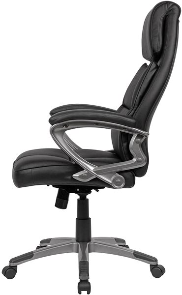 Herná stolička BRÜXXI Lisabon, syntetická koža, čierna Bočný pohľad