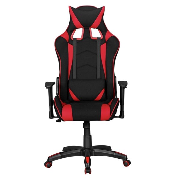 Gamer szék BRÜXXI Scorel, szövet huzat, fekete-piros Képernyő