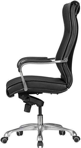 Irodai szék BRÜXXI Boss, szintetikus bőr, fekete Oldalnézet