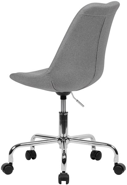 Kancelárska stolička BRÜXXI Leos, textilný poťah, sivá Zadná strana