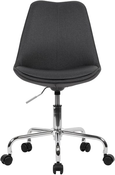 Kancelárska stolička BRÜXXI Leos, textilný poťah, tmavo sivá Screen