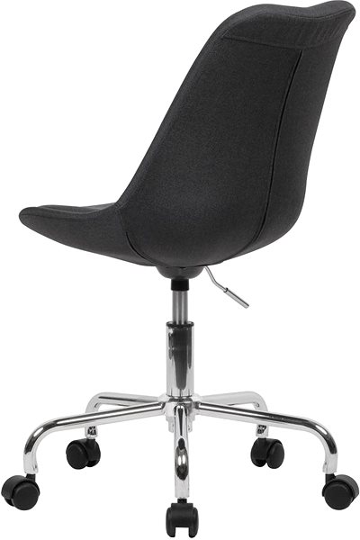 Kancelárska stolička BRÜXXI Leos, textilný poťah, tmavo sivá Zadná strana