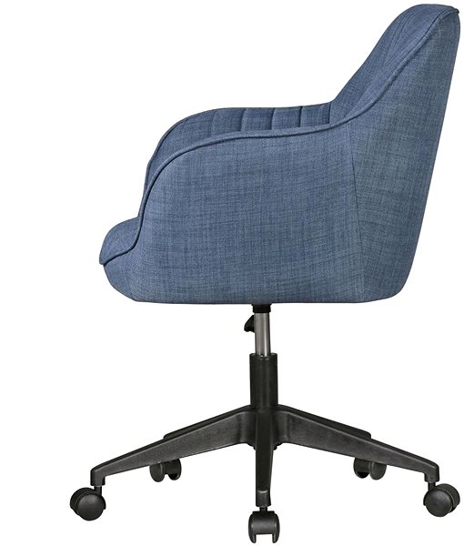 Irodaszék BRÜXXI Mara, textil kárpitozás, kék Oldalnézet