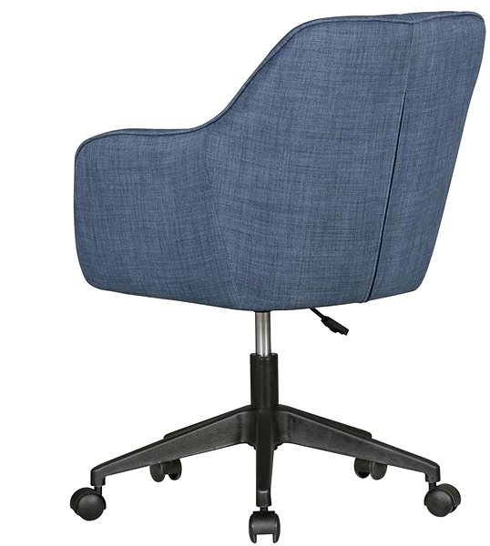 Irodaszék BRÜXXI Mara, textil kárpitozás, kék Hátoldal
