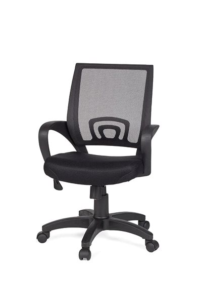 Kancelárska stolička BRÜXXI Rivoli, nylon, čierna Bočný pohľad