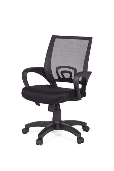 Kancelárska stolička BRÜXXI Rivoli, nylon, čierna Bočný pohľad