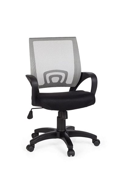 Kancelárska stolička BRÜXXI Rivoli, nylon, čierna/sivá Bočný pohľad