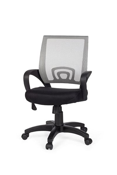 Kancelárska stolička BRÜXXI Rivoli, nylon, čierna/sivá Bočný pohľad