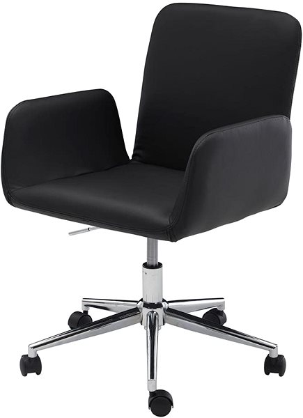 Bürostuhl BRÜXXI Serena, Kunstleder, schwarz Seitlicher Anblick