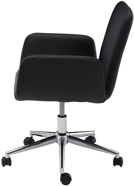 Bürostuhl BRÜXXI Serena, Kunstleder, schwarz Seitlicher Anblick