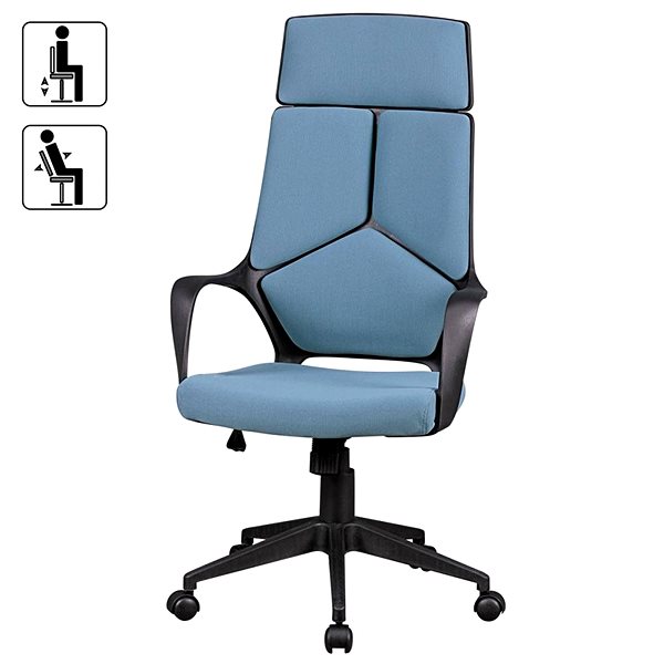 Kancelárska stolička BRÜXXI Techline, textilný poťah, modrá Vlastnosti/technológia