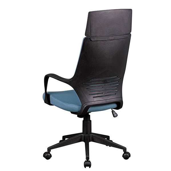 Kancelárska stolička BRÜXXI Techline, textilný poťah, modrá Zadná strana