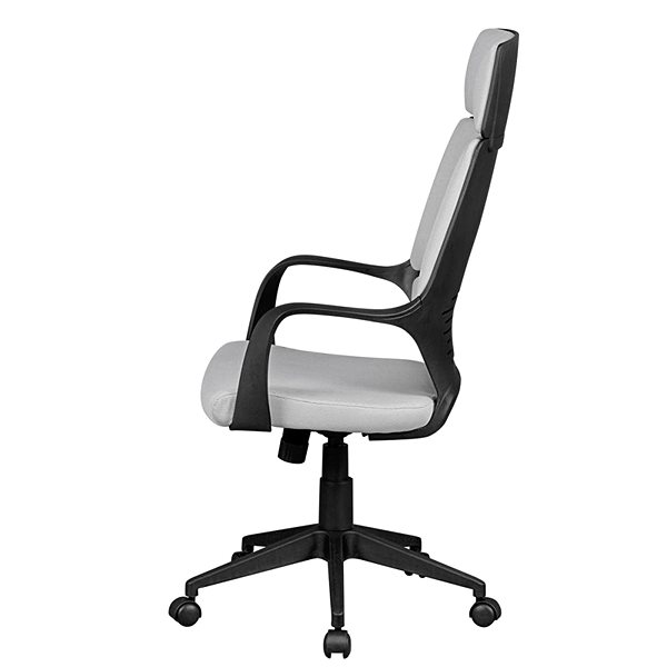 Kancelárska stolička BRÜXXI Techline, textilný poťah, sivá Bočný pohľad