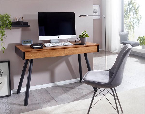 Schreibtisch BRÜXXI Ebenholz, 120 cm, braun ...