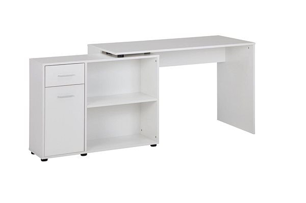 Písací stôl BRÜXXI Buero, 120 cm, biely ...