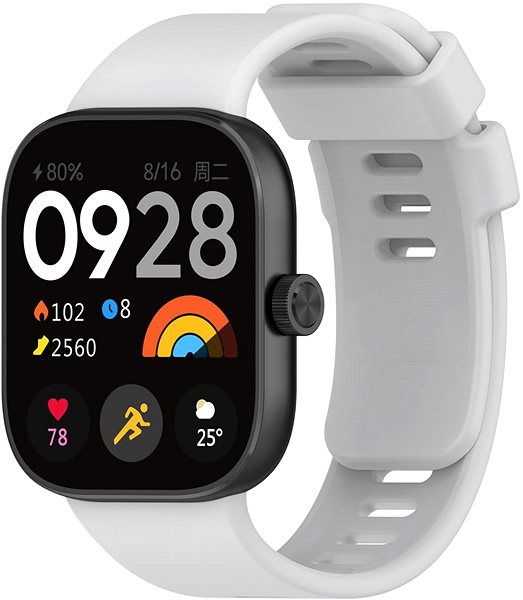 BStrap Silicone strap for Xiaomi Redmi Watch 4 grey.