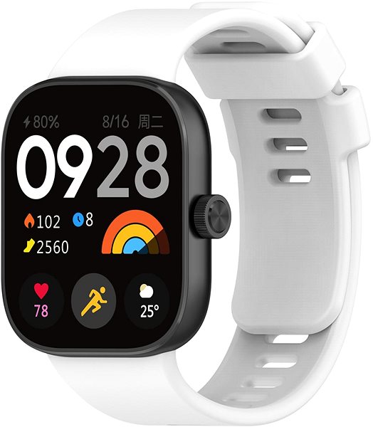 Remienok na hodinky BStrap Silicone na Xiaomi Redmi Watch 4 white ...