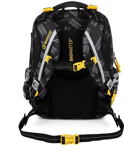 School backpack BAGMASTER DOPI 23 C school backpack - yellow car .