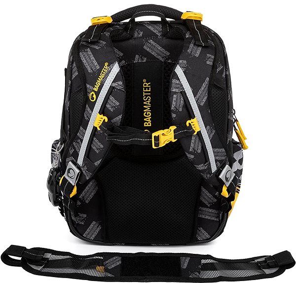 School backpack BAGMASTER DOPI 23 C school backpack - yellow car .