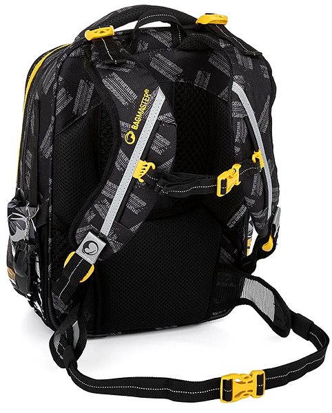 School backpack BAGMASTER DOPI 23 C school backpack - yellow car .