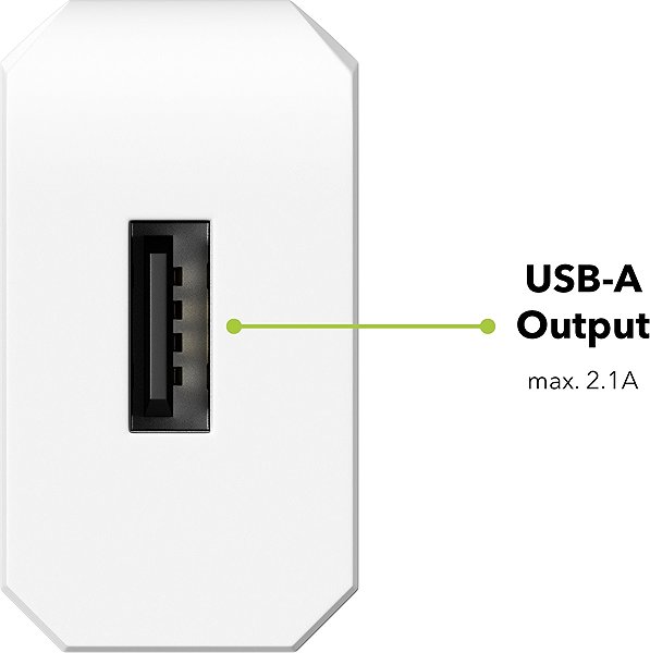 Nabíjačka do siete AlzaPower Smart Charger 2.1 A biela + Core USB-C 2.0 1 m biely ...