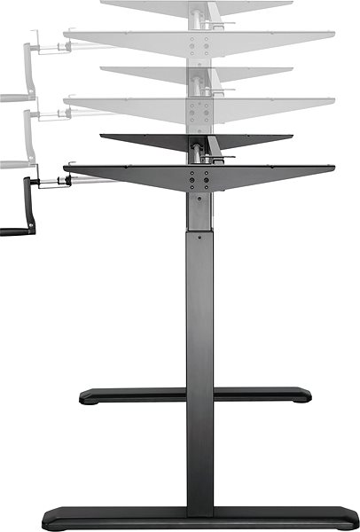 Állítható magasságú asztal AlzaErgo Table ET3 fekete + TTE-01 140x80cm fehér laminált asztallap Jellemzők/technológia
