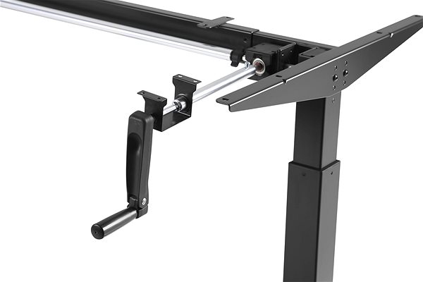 Állítható magasságú asztal AlzaErgo Table  ET3 fekete + TTE-03 160x80cm asztallap fehér furnérral Jellemzők/technológia