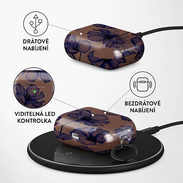 Headphone Case Burga Velvet Night AirPods Case For AirPods Pro ...