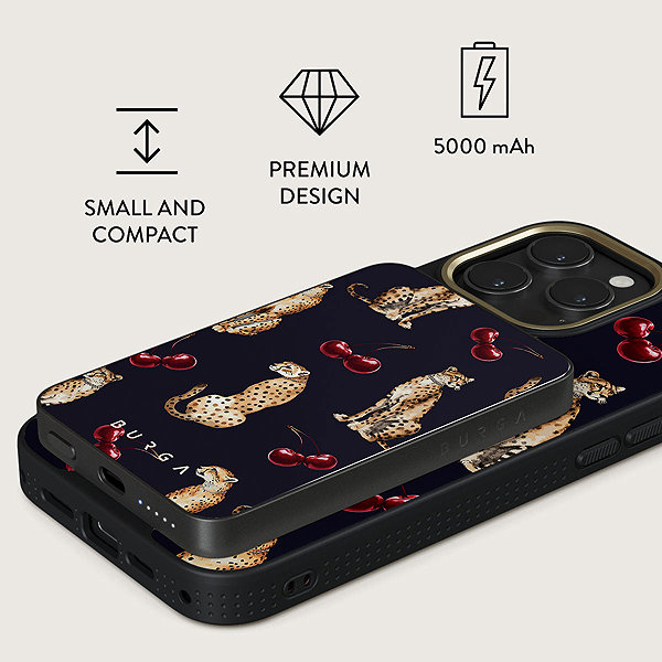 Power Bank BURGA Cougar Gunmetal Magnetic Power Bank, 5000 mAh ...