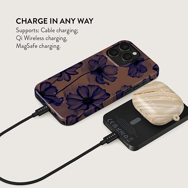 Power Bank BURGA Velvet Night Gunmetal Magnetic Power Bank, 5000 mAh ...
