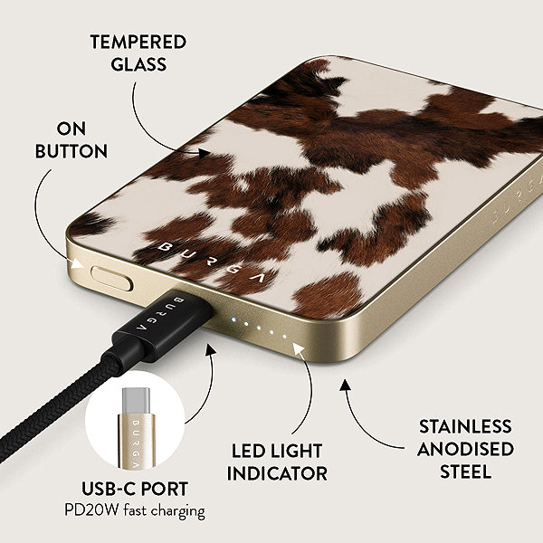 Powerbank BURGA Celestial Gold Magnetic Power Bank, 5000 mAh ...