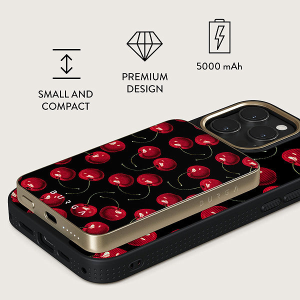 Powerbank BURGA Cherrybomb Gold Magnetic Power Bank, 5000 mAh ...