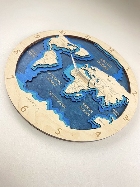 Wall Clock BusyKids Wall Clock World Map Bright ...