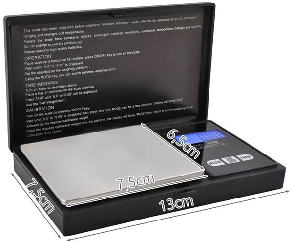 Kuchynská váha ISO 2612 Vrecková digitálna váha Professional 500 0,1 g ...