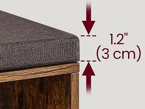 Shoe Rack Houseland Vasagle Endersen, 104 cm, brown/black ...