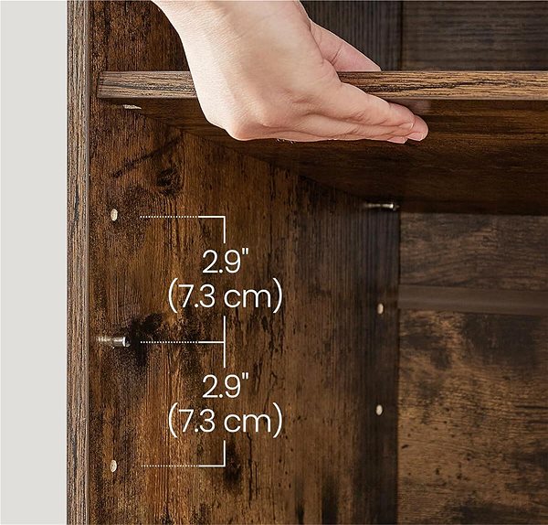 Shoe Rack Houseland Vasagle Endersen, 78,5 cm, brown/black ...