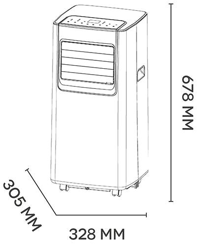 Portable Air Conditioner ARGO 398000745 KENNY EVO Technical draft