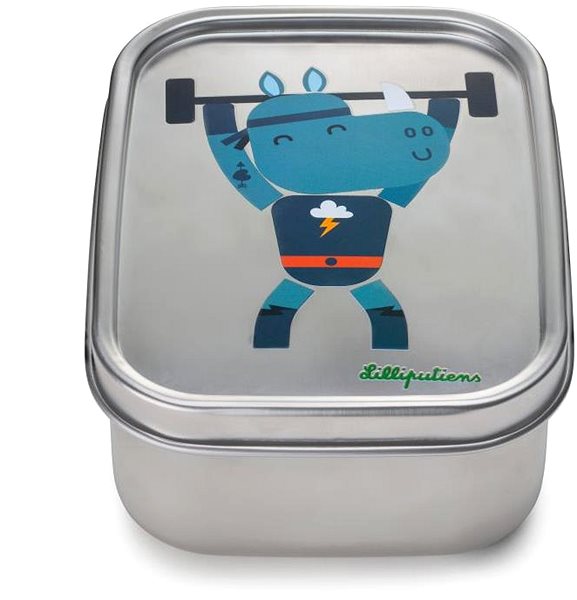 Lunch Box Lilliputiens Stainless steel snack box - Marius the rhinoceros ...