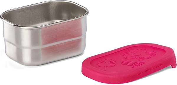 Snack Box Affenzahn Stainless Steel Snack Box Set, Owl silver pink ...