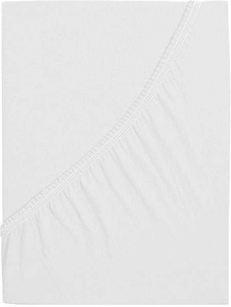 Plachta na posteľ B.E.S. Petrovice, s.r.o. Prestieradlo Jersey česaná bavlna MAKO Biela 200 × 220 ...