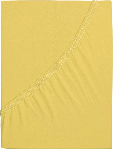 Plachta na posteľ B.E.S. – Petrovice, s.r.o. Prestieradlo Jersey česaná bavlna MAKO – Žltá 120 × 200 ...