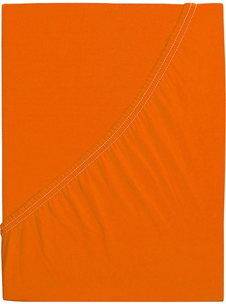 Prostěradlo B.E.S. PETROVICE Prostěradlo Jersey česaná bavlna MAKO 200 × 220 cm, sytě oranžové ...