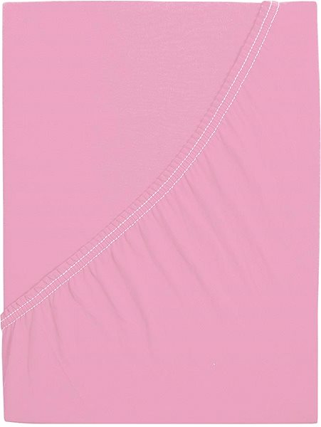 Plachta na posteľ B.E.S. – Petrovice, s.r.o. Prestieradlo Jersey česaná bavlna MAKO – Ružová 120 × 200 ...