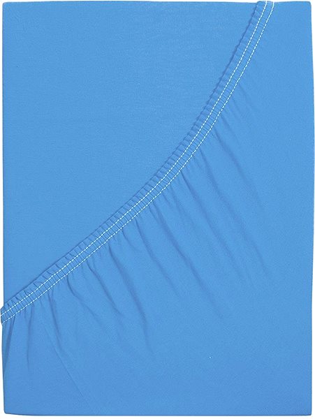 Plachta na posteľ B.E.S. – Petrovice, s.r.o. Prestieradlo Jersey česaná bavlna MAKO – Nebeská modrá 120 × 200 ...