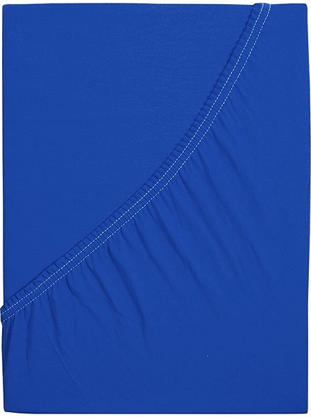 Plachta na posteľ B.E.S. – Petrovice, s.r.o. Prestieradlo Jersey česaná bavlna MAKO – Kráľovská modrá 120 × 200 ...